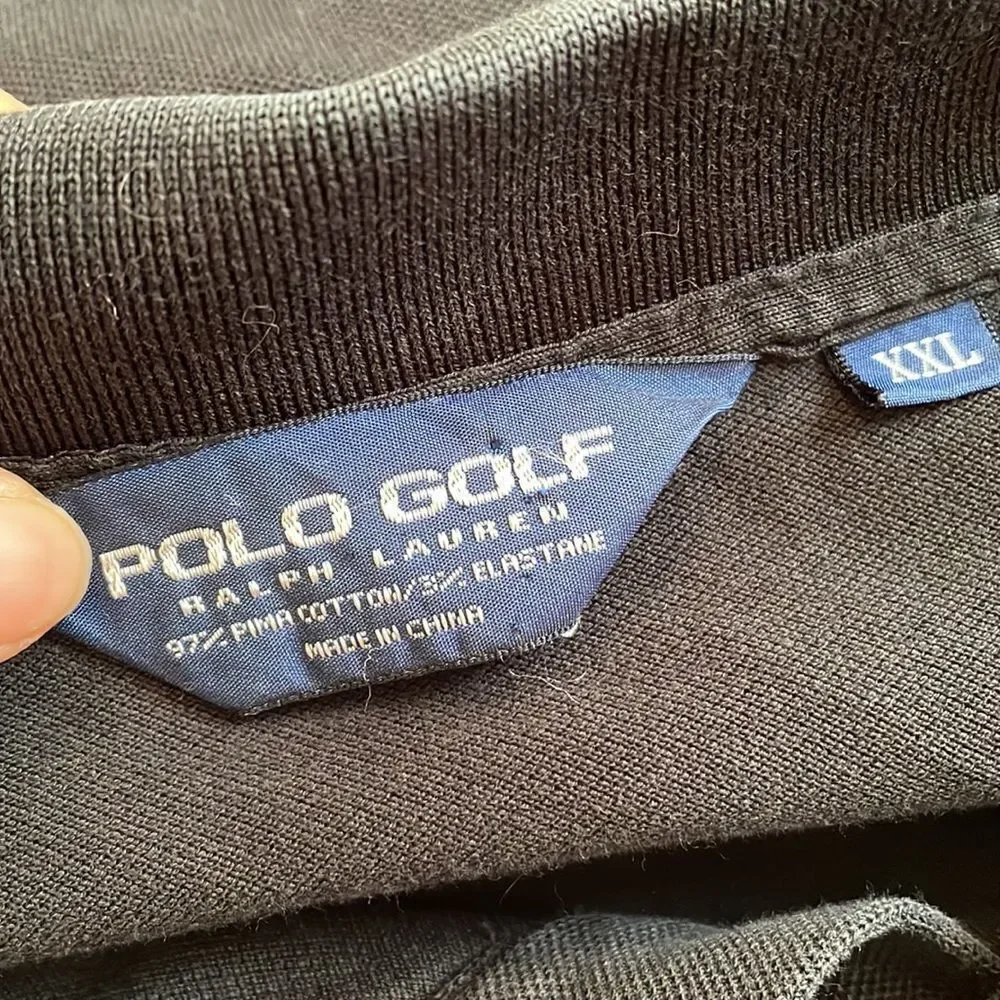 Polo Golf Ralph Lauren black‎ Pima cotton/elastane polo shirt